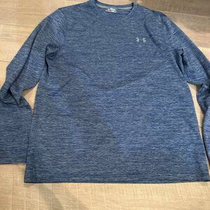 UNDER ARMOUR MENS LARGE BLUE LOOSE HEAT GEAR T SHIRT LARGE